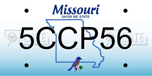 5CCP56 Missouri License Plate