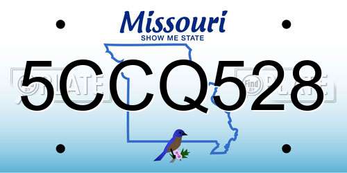 5CCQ528 Missouri License Plate