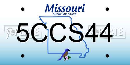 5CCS44 Missouri License Plate