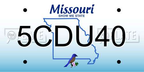 5CDU40 Missouri License Plate