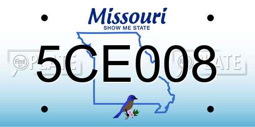 5CE008 Missouri License Plate
