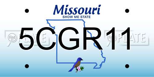 5CGR11 Missouri License Plate