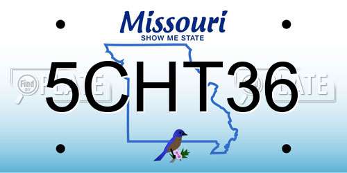 5CHT36 Missouri License Plate