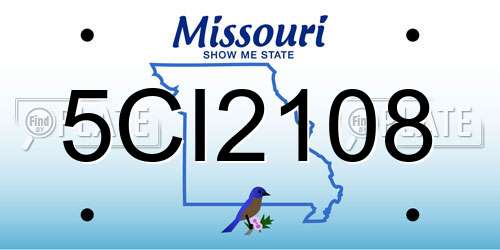 5CI2108 Missouri License Plate