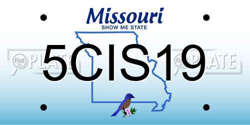5CIS19 Missouri License Plate