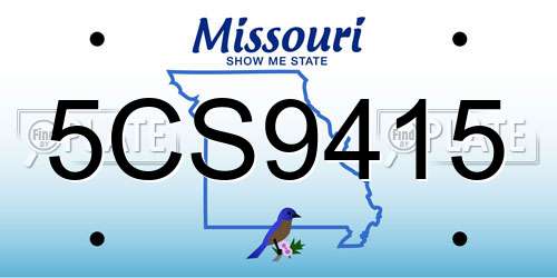 5CS9415 Missouri License Plate