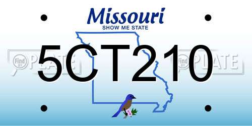 5CT210 Missouri License Plate