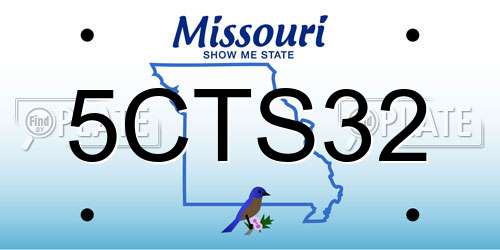 5CTS32 Missouri License Plate