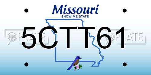5CTT61 Missouri License Plate