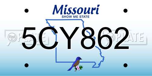 5CY862 Missouri License Plate