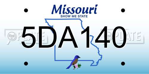 5DA140 Missouri License Plate