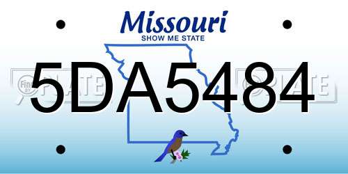 5DA5484 Missouri License Plate
