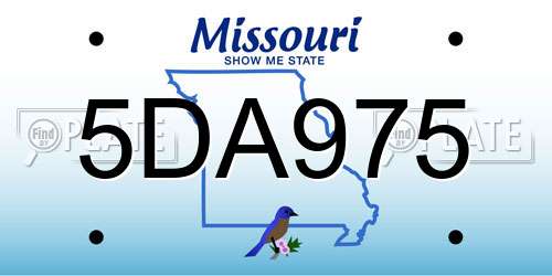 5DA975 Missouri License Plate