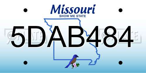 5DAB484 Missouri License Plate