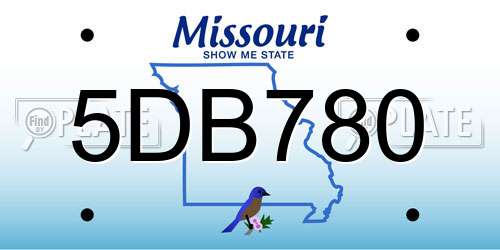5DB780 Missouri License Plate
