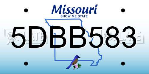5DBB583 Missouri License Plate