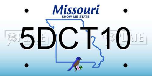 5DCT10 Missouri License Plate