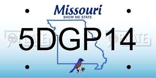 5DGP14 Missouri License Plate