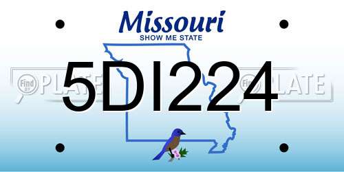 5DI224 Missouri License Plate