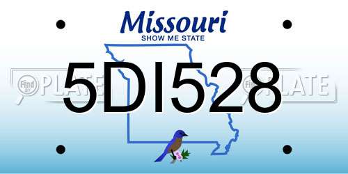 5DI528 Missouri License Plate