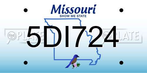 5DI724 Missouri License Plate