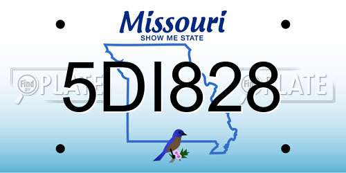 5DI828 Missouri License Plate