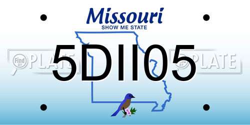 5DII05 Missouri License Plate