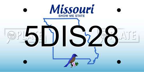 5DIS28 Missouri License Plate