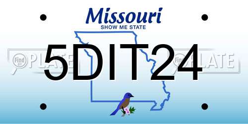 5DIT24 Missouri License Plate