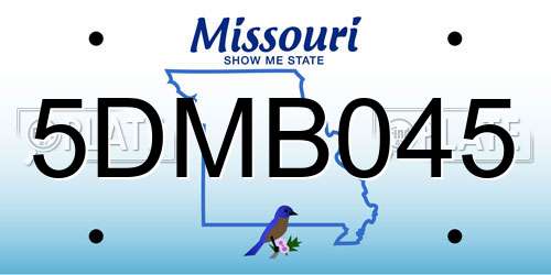 5DMB045 Missouri License Plate