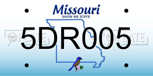 5DR005 Missouri License Plate