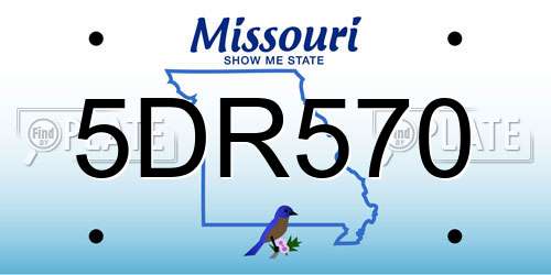 5DR570 Missouri License Plate