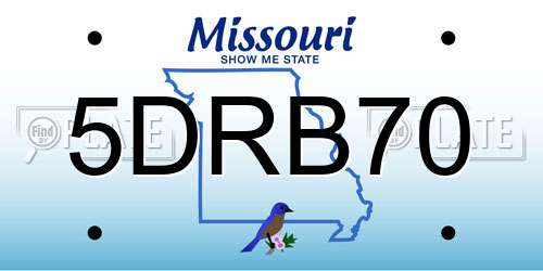 5DRB70 Missouri License Plate