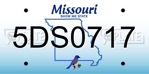 5DS0717 Missouri License Plate