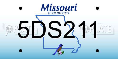 5DS211 Missouri License Plate