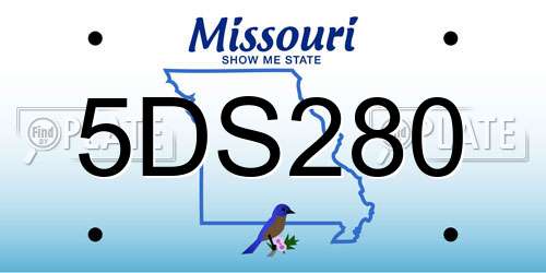 5DS280 Missouri License Plate