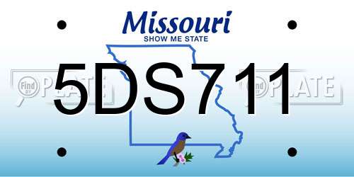 5DS711 Missouri License Plate