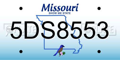 5DS8553 Missouri License Plate