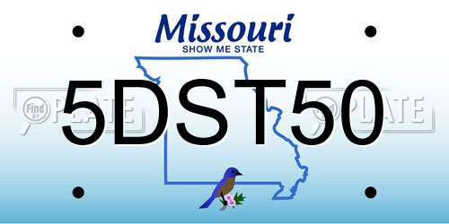 5DST50 Missouri License Plate