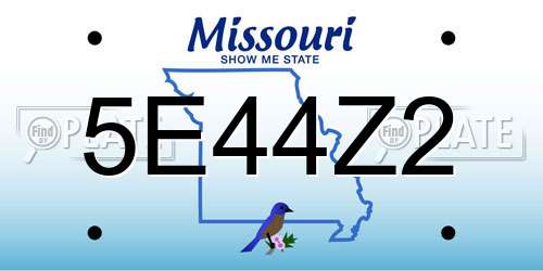 5E44Z2 Missouri License Plate