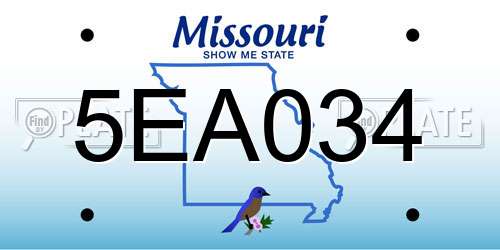 5EA034 Missouri License Plate