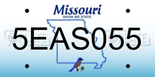 5EAS055 Missouri License Plate