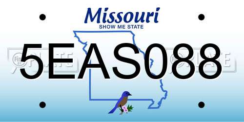 5EAS088 Missouri License Plate