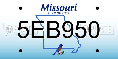5EB950 Missouri License Plate