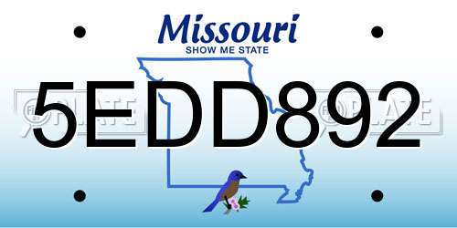5EDD892 Missouri License Plate