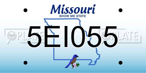 5EI055 Missouri License Plate