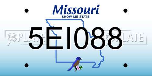 5EI088 Missouri License Plate