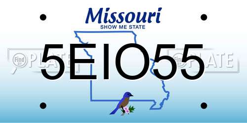 5EIO55 Missouri License Plate
