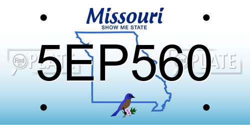 5EP560 Missouri License Plate