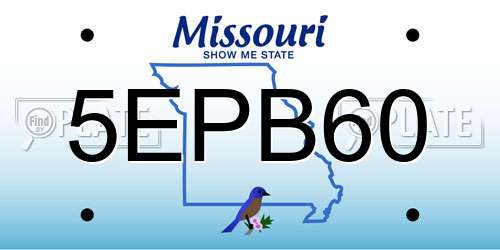 5EPB60 Missouri License Plate